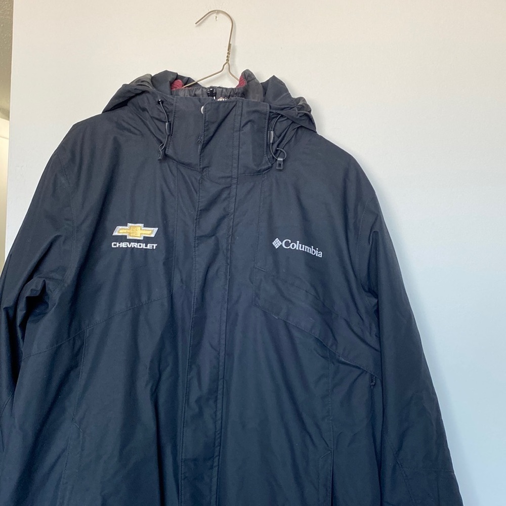 Chevy Columbia Omni Tech 3-in-1 Jacket Buffalo Plaid Waterproof Hunting Outdoors - Picture 15 of 16